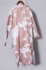 Load image into Gallery viewer, Peach linen print kurta
