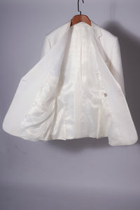 White linen blazer