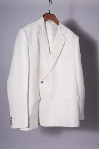 White linen blazer