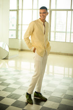 Load image into Gallery viewer, Yellow checks shirt
