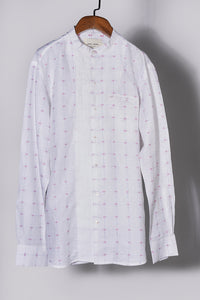 Pink white checks shirt
