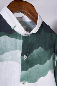 Green Hill print shirt