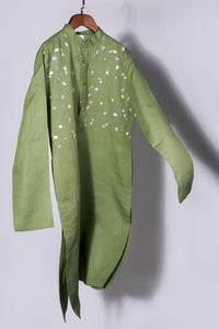 Green embroidered kurta